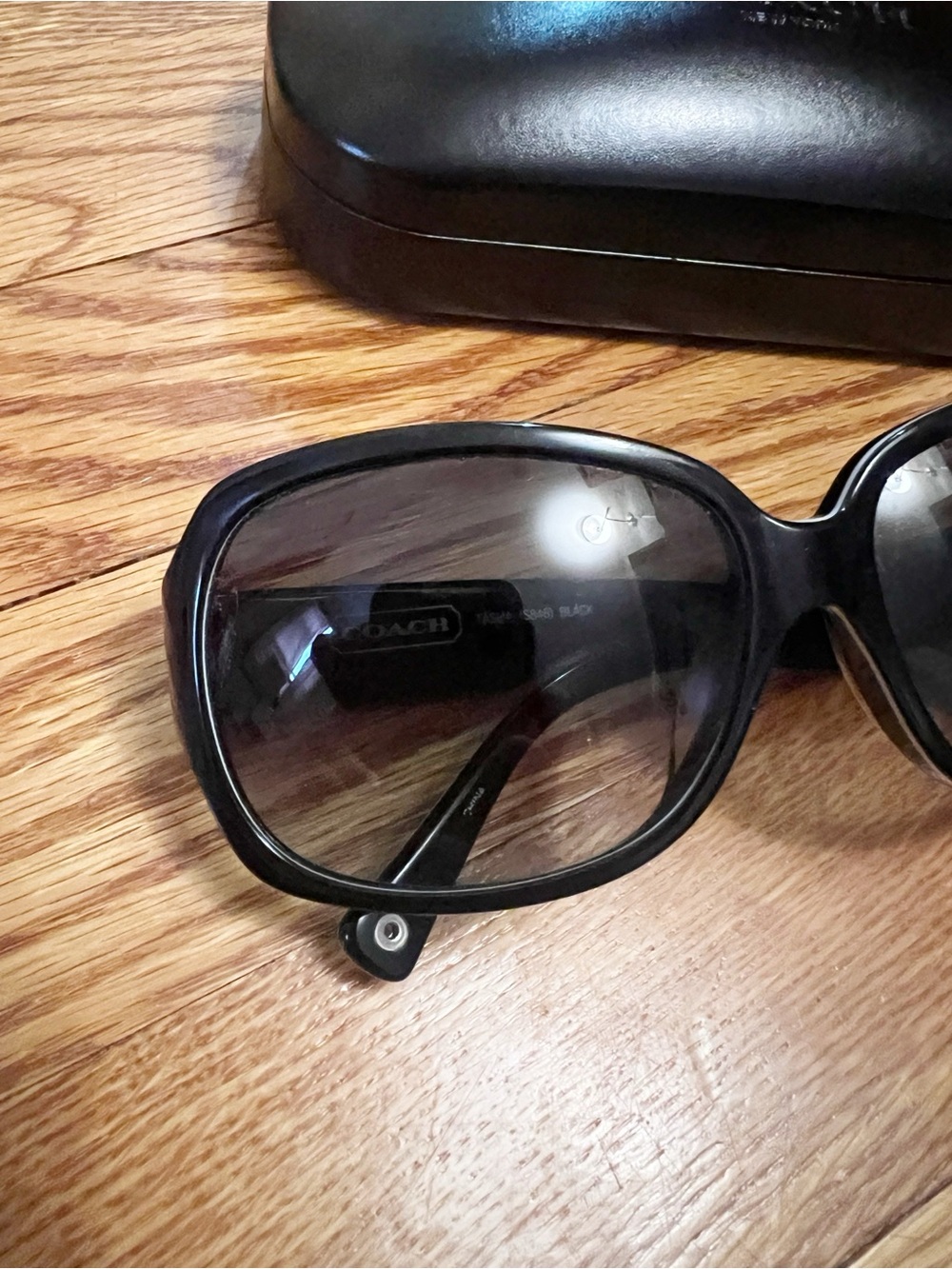 Coach Tasha S846 Black Sunglasses Vintage Retro Logo - Picture 3 of 11